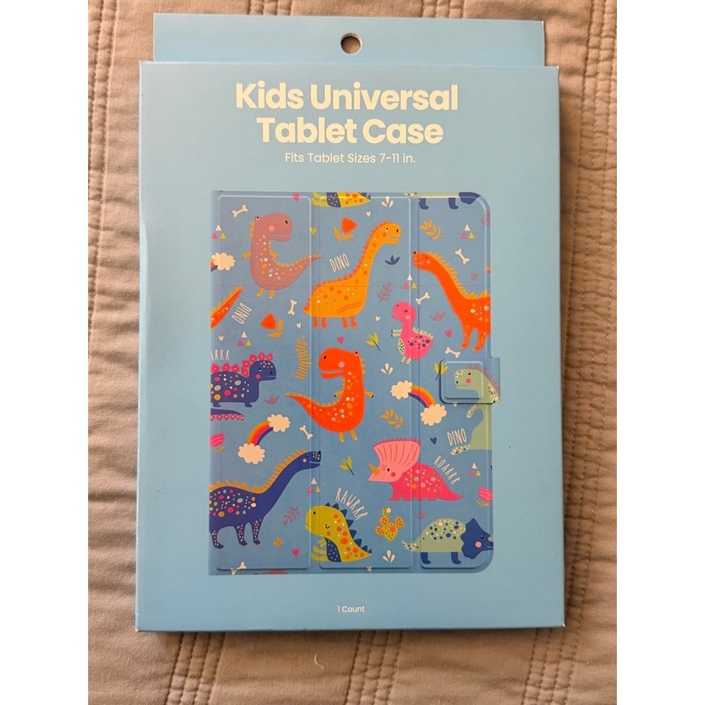 Kids Tablet Case 7-11 Dinosaur Blue Folio Stand‎ Cover Universal NEW